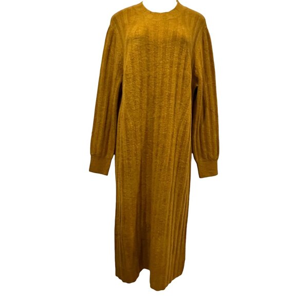 A New Day Knit Long Sleeve Midi Dress, NWT, Olive Gold, XXL - Picture 7 of 7